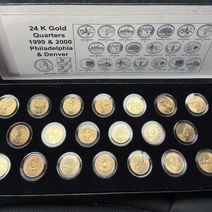 1999-2000 24 Karat Gold plated State Quarters Collection